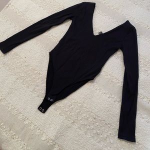 Long sleeve body suit, black, size small